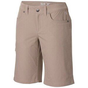MOUNTAIN HARDWEAR La Strada Short Khaki Shorts Hiking Outdoor Travel Womens 4